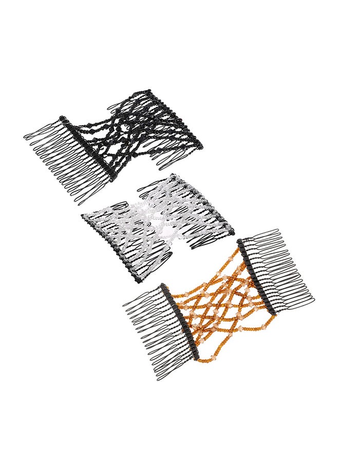 Pack Of 2 Elastic Double Sided Insert Clips Multicolour 26x3x16cm - Image 1