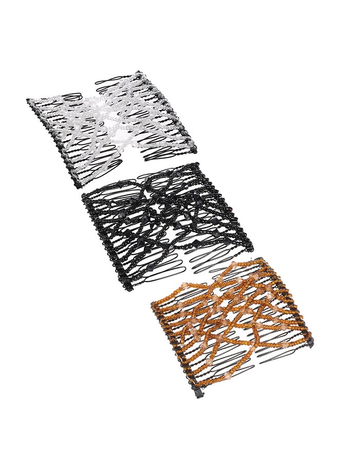 Pack Of 2 Elastic Double Sided Insert Clips Multicolour 26x3x16cm - Image 2