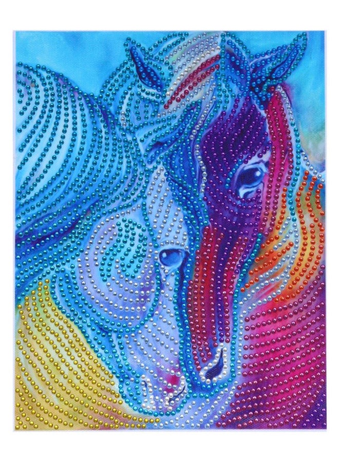 لوحة فنية 5D من الخرز الملون متعدد الألوان 25 x 30سم 