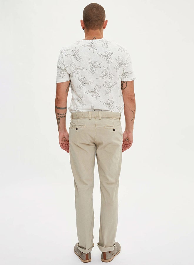 ديفاكتو بنطلون تشينوز كاجوال للرجال بيج - Image 2