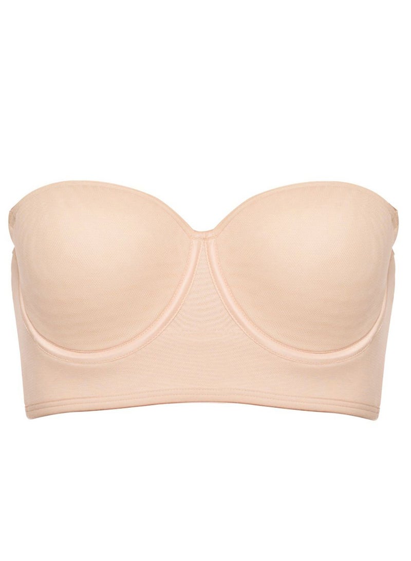 Annette - Strapless Control Bra With Extra Sides Support Beige - Image 1