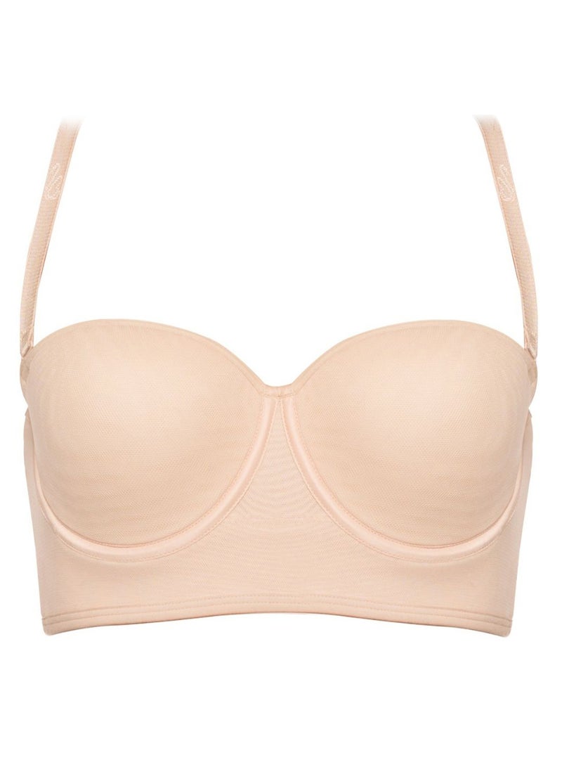 Annette - Strapless Control Bra With Extra Sides Support Beige - Image 1