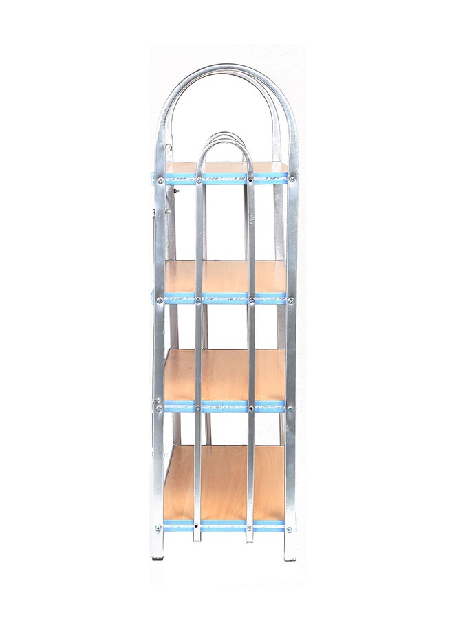 لوازم رف أحذية من 4 رفوف فضي/بني 20 x 50 x 70Ø³Ù†ØªÙŠÙ…ØªØ± - Image 3