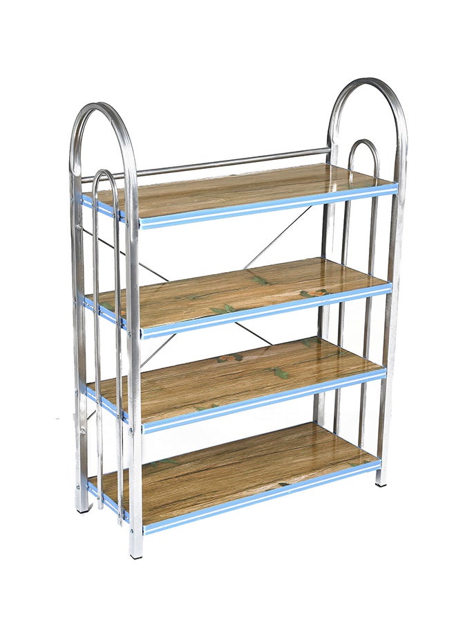 لوازم حامل أحذية من أربعة أرفف فضي/بني 20 x 50 x 70Ø³Ù†ØªÙŠÙ…ØªØ± - Image 1