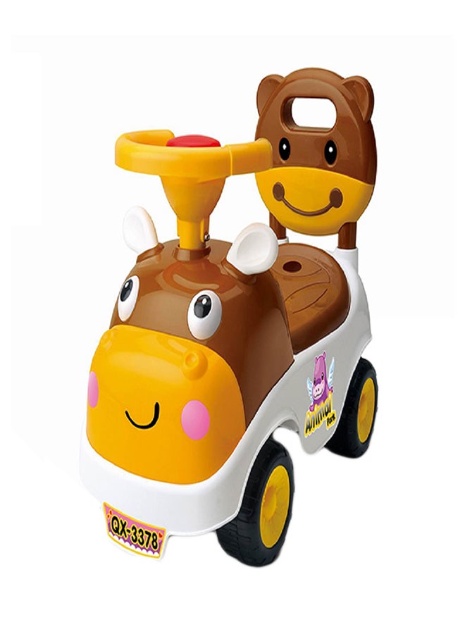 QUNXING Cow Cartoon Ride On Car With Backrest 51 x 26 x 27cm 