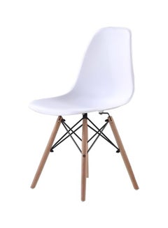 LW Plastic Office Chair White/Brown 
