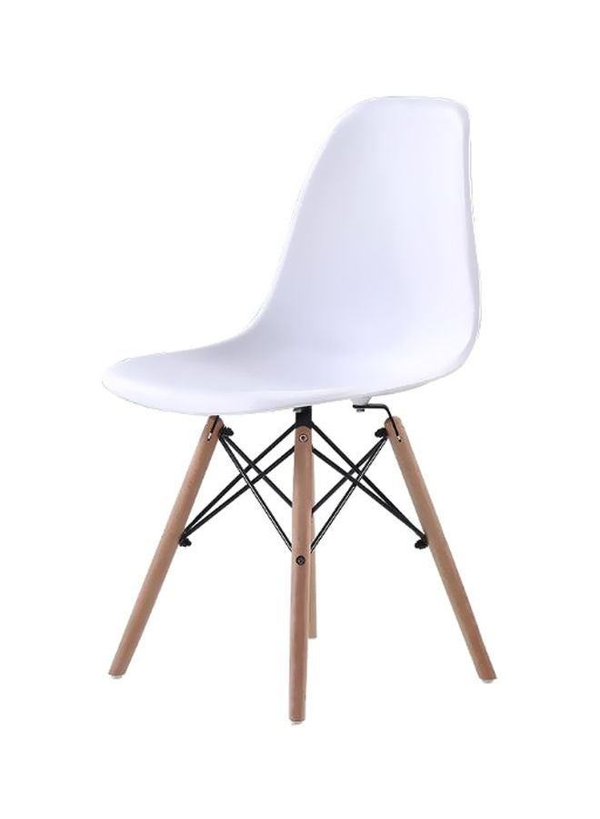 LW Plastic Office Chair White/Brown 