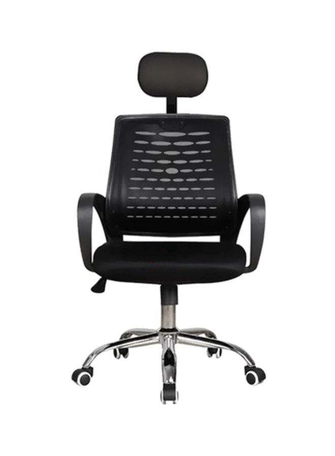 LW Swivel Mesh Office Chair Black/Silver 