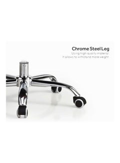 LW Mesh Swivel Office Chair with Chrome Steel Leg Black/Grey 49x49x70cm  - Image 2