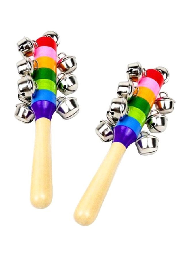 LW Wooden Rattles Jingle Bell Stick  - Image 1