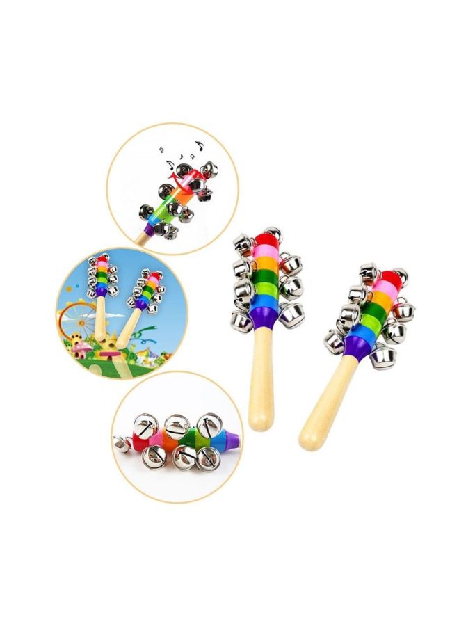 LW Wooden Rattles Jingle Bell Stick  - Image 2
