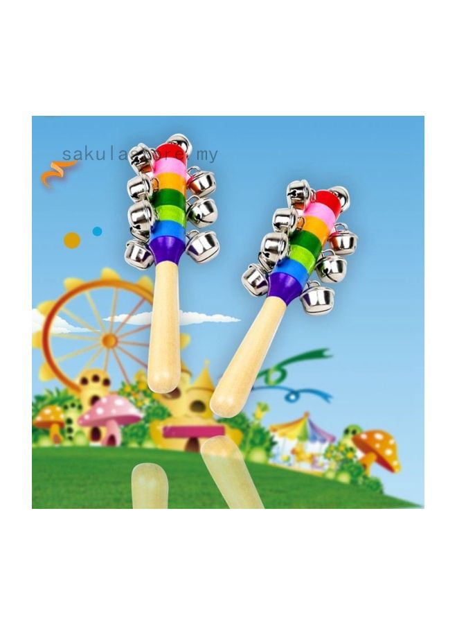 LW Wooden Rattles Jingle Bell Stick  - Image 3