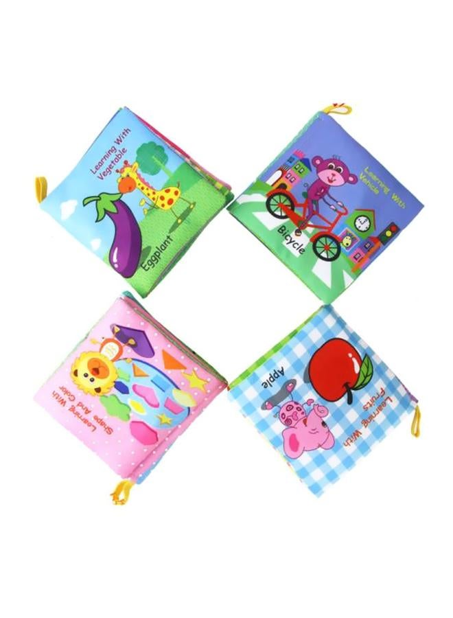 ال دبليو مجموعة لعب كتب تعليمية مصنوعة من القماش من 4 قطع - Image 3