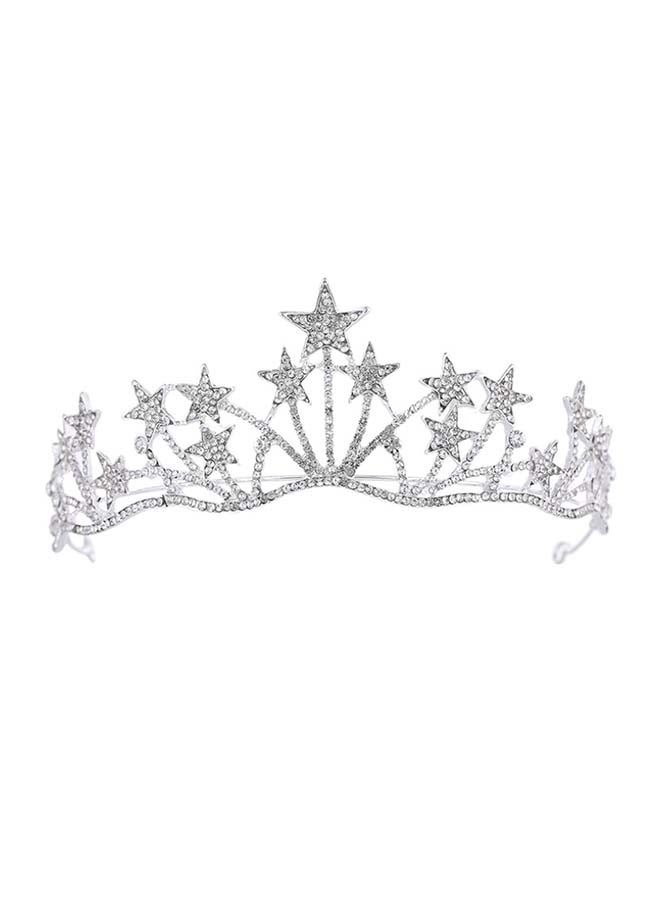 TOEON Star Shaped Rhinestone Hair Crown - Image 1