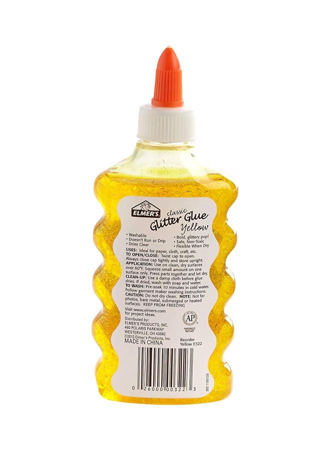 Classic Liquid Glitter Glue Yellow