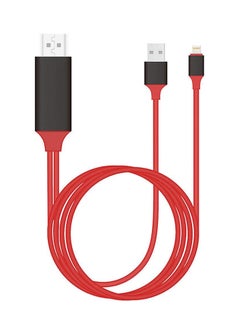 Lightning To HDMI Adapter Cable Red/Black