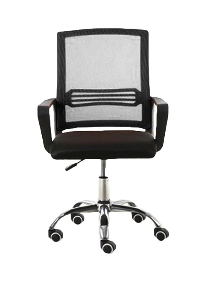 LW Mesh Swivel Office Chair Black/Silver