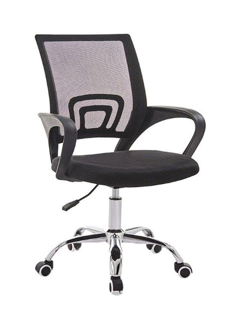 Swivel Mesh Office Chair Black/Silver 49x49x70cm