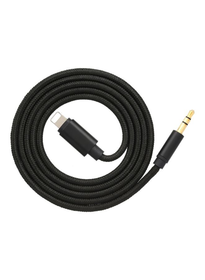 2 In 1 Audio And Charging Cable Adapter For Apple iPhone X/7/7 Plus/8/8 Plus Black  - Image 1