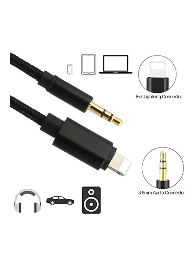 2 In 1 Audio And Charging Cable Adapter For Apple iPhone X/7/7 Plus/8/8 Plus Black  - Image 3