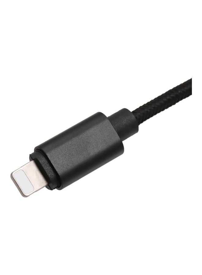 2 In 1 Audio And Charging Cable Adapter For Apple iPhone X/7/7 Plus/8/8 Plus Black  - Image 5
