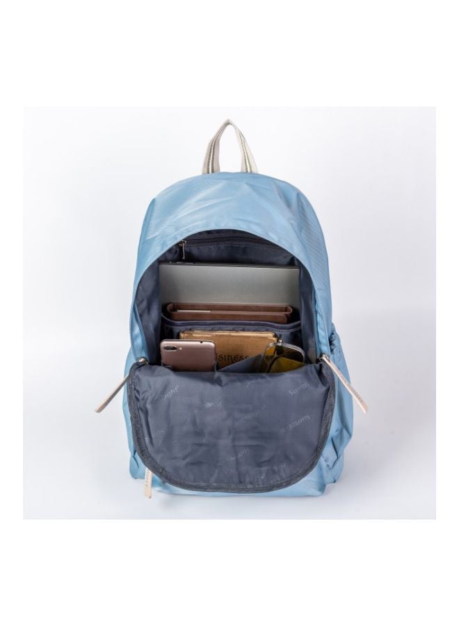 Polyester School Backpack Sky Blue - Image 4