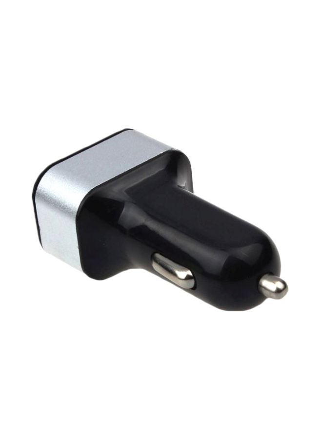 3-USB Port Mobile Car Charger Black - Image 1