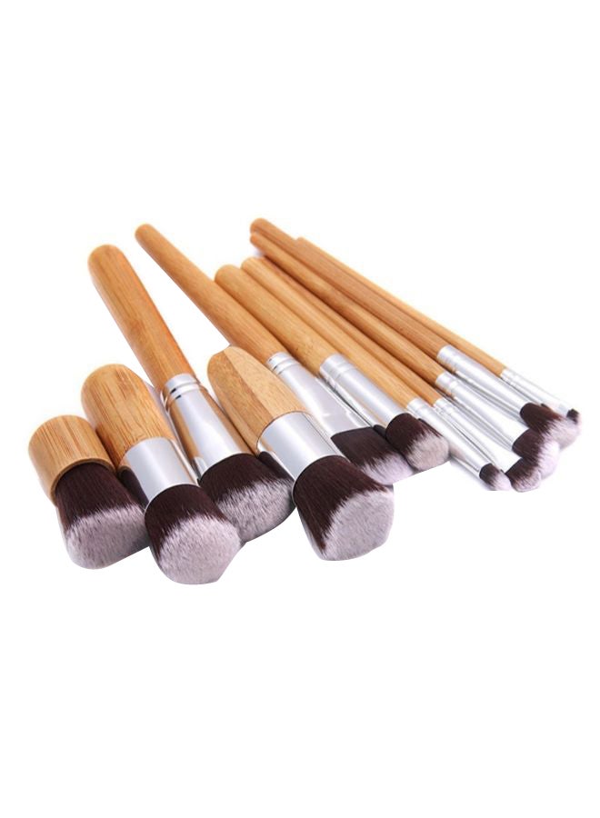11-Piece Professional Makeup Brush Set With Case Multicolour - Image 2