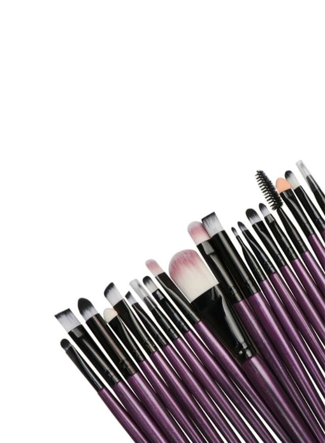 طقم فرش مكياج مكون من 20 قطعة مع منظف فرش متعدد الألوان - Image 2