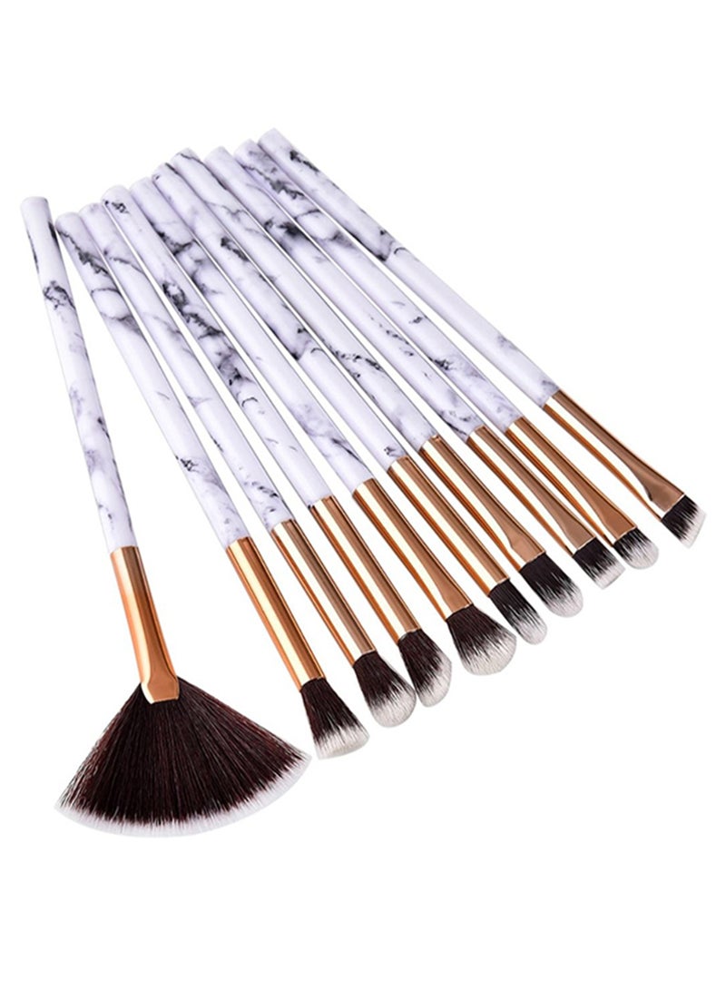 10-Piece Professional Makeup Brush Set Multicolour - Image 2