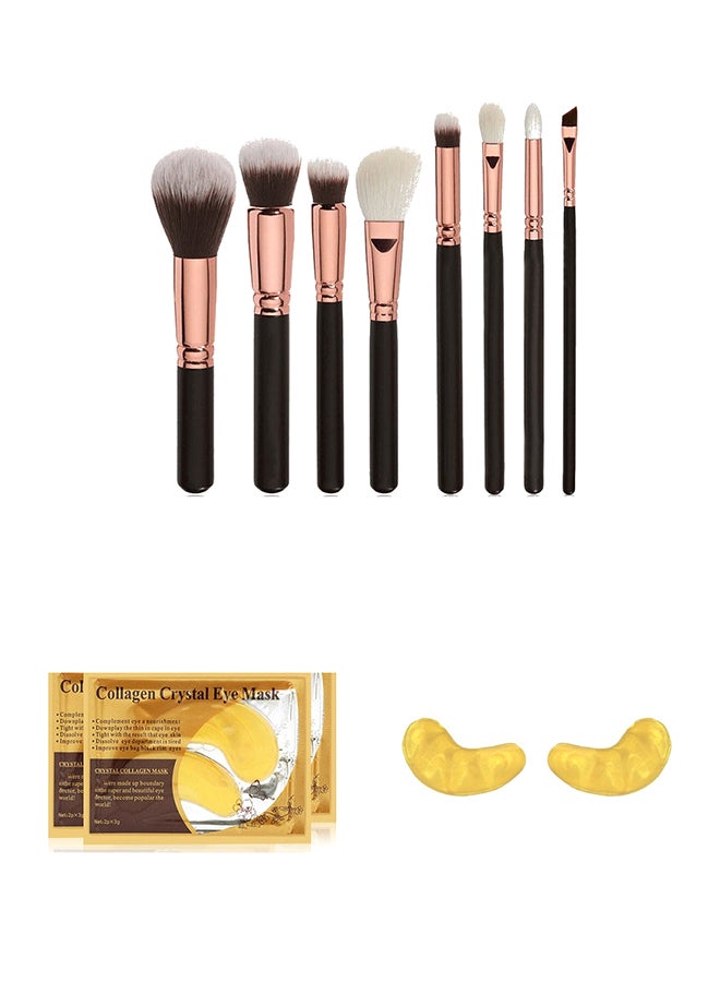 11-Piece Makeup Brush And Eye Masks Set Multicolour - Image 1