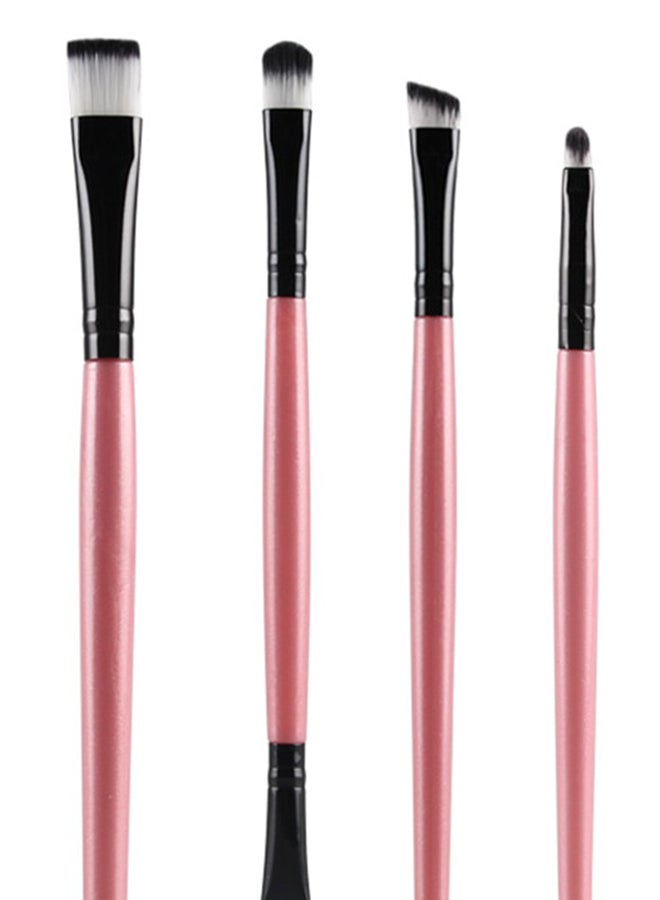 6-Piece Eye Makeup Brush Set Pink/Black/White - Image 2