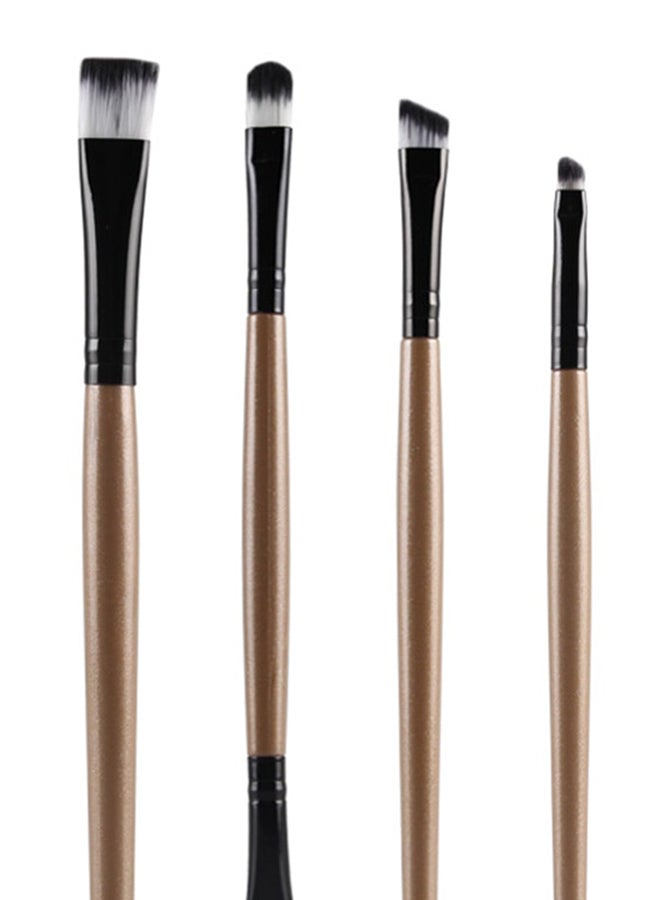 6-Piece Eye Makeup Brush Set Gold/Black/White - Image 2