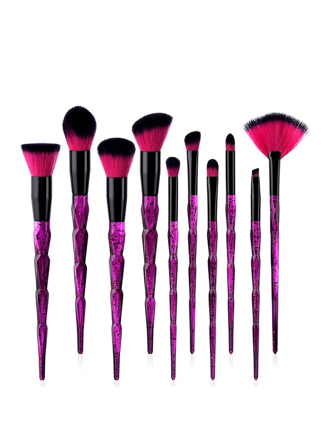 10-Piece Makeup Brush Set Multicolour - Image 1