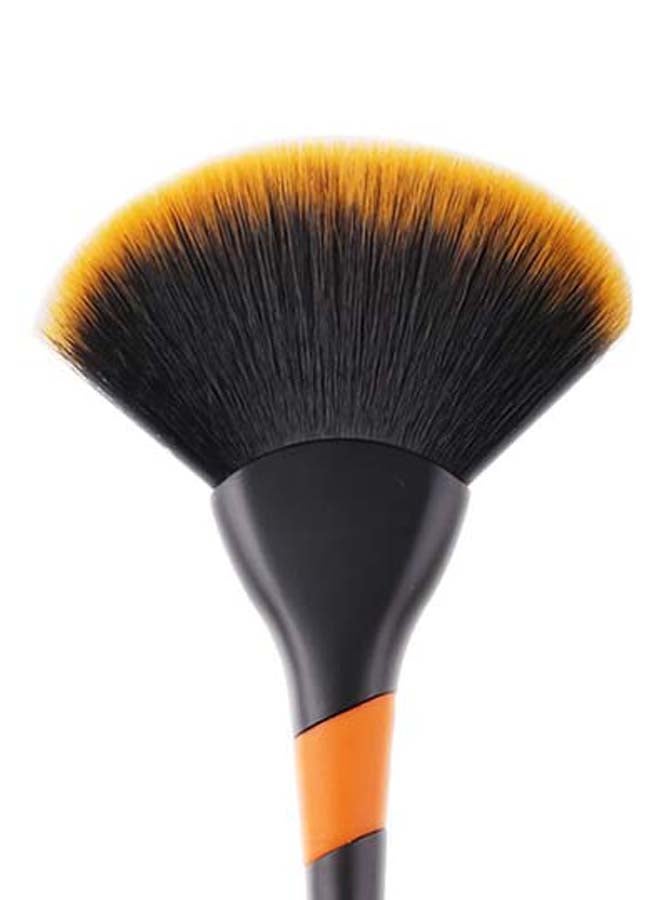 Zoreya - Portable Professional Powder Brush Black/Orange/Grey - Image 1