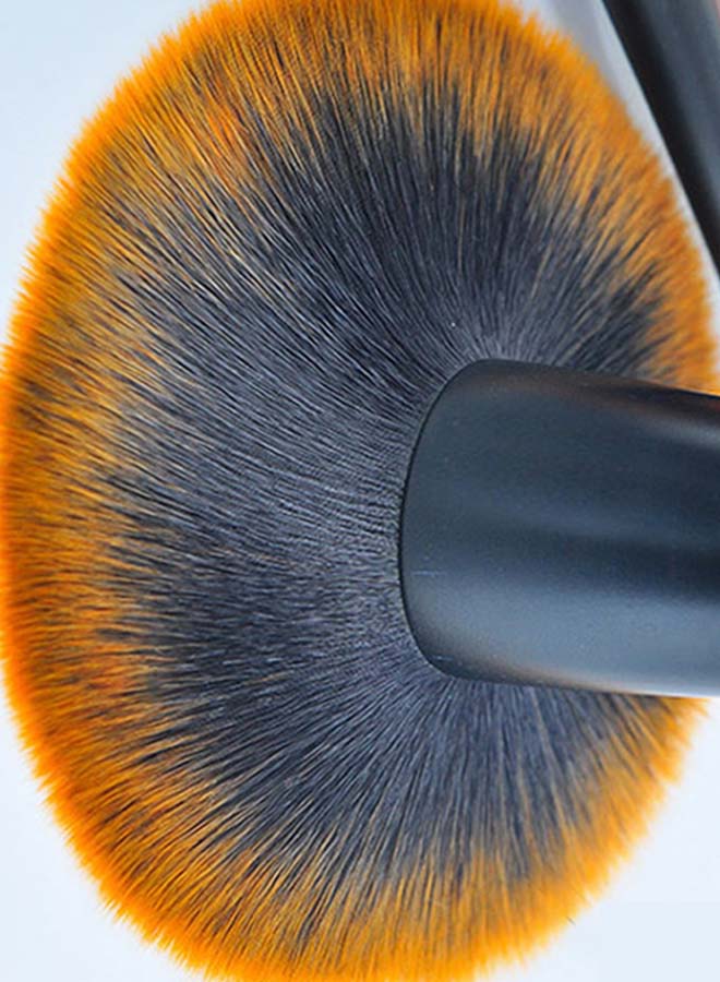 طقم فراشي مكياج محمولة من 5 قطع أسود /برتقالي. - Image 2