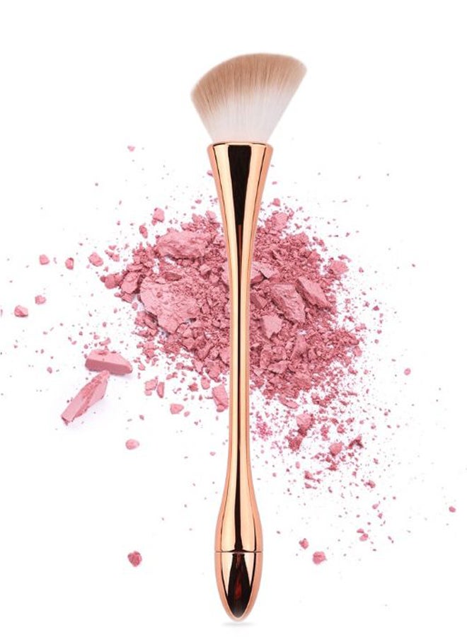 Zoreya - Professional Angled Contour Brush Rose Gold/White/Brown - Image 1