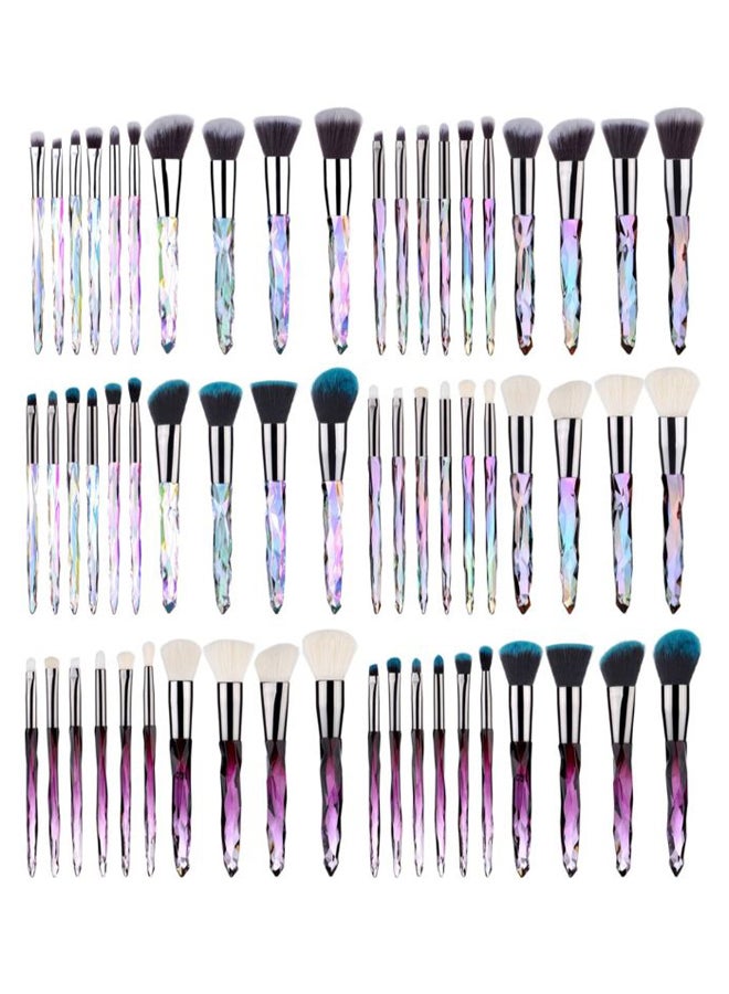 10-Piece Cosmetic Makeup Brush Set Multicolour - Image 2