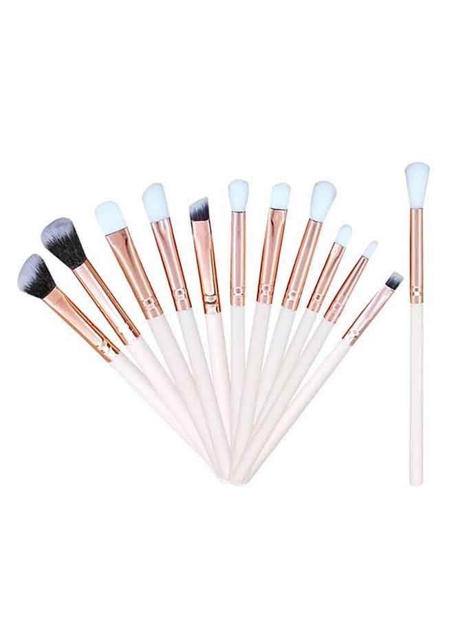 12-Piece Professional Makeup Brush Set Multicolour - Image 2