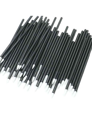 100-Piece Disposable Eyeliner Brush Set Black/White
