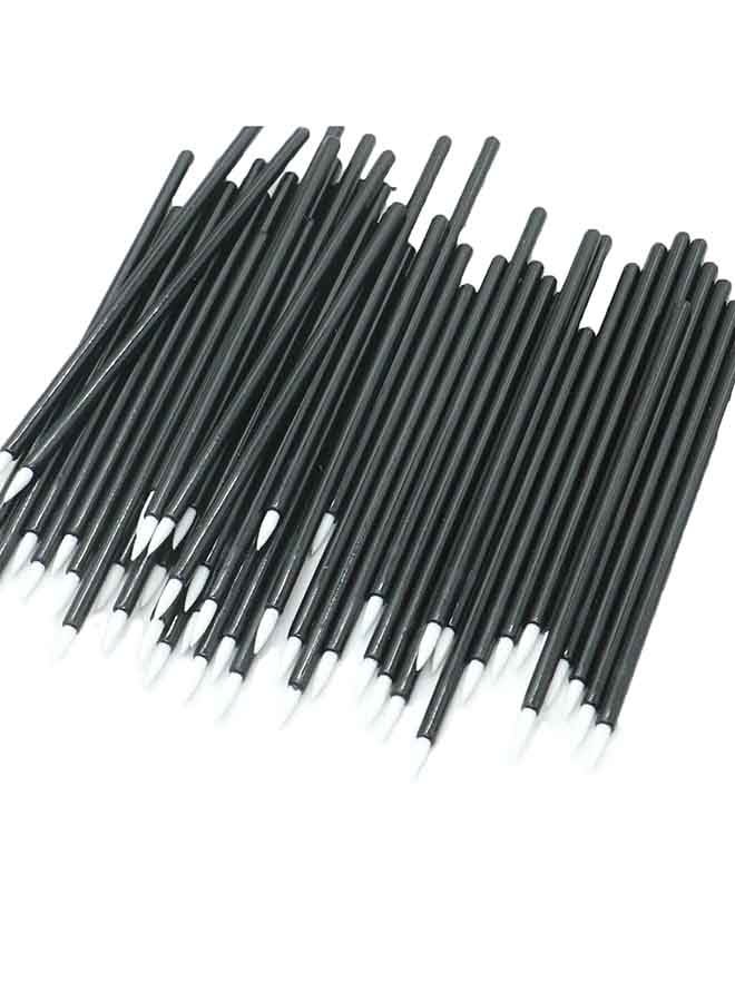 100-Piece Disposable Eyeliner Brush Set Black/White - Image 1