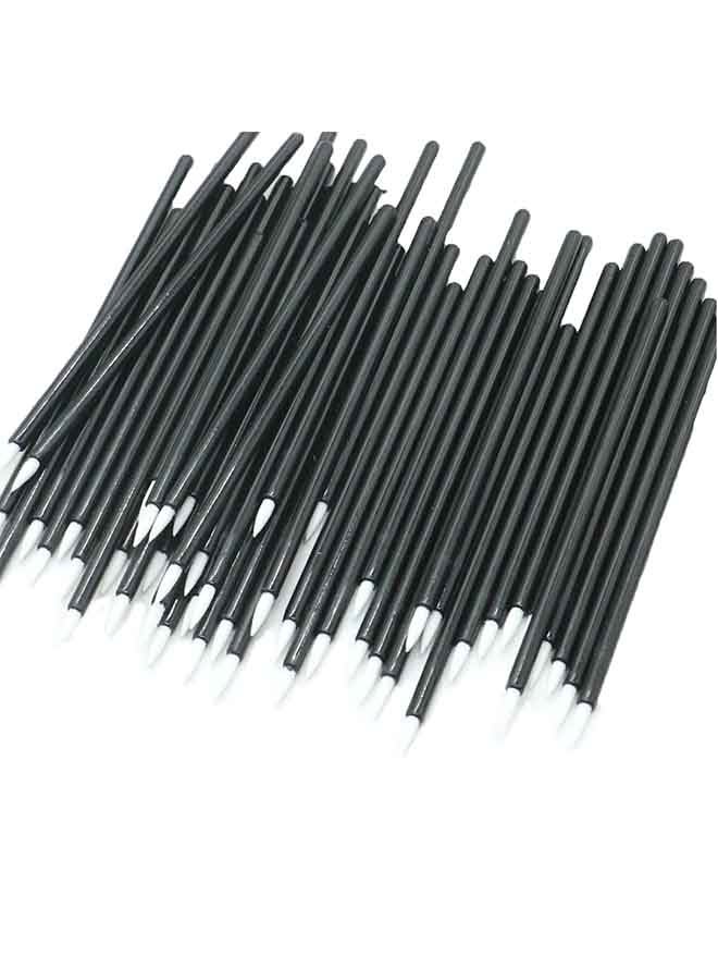 100-Piece Disposable Eyeliner Brush Set Black/White - Image 2