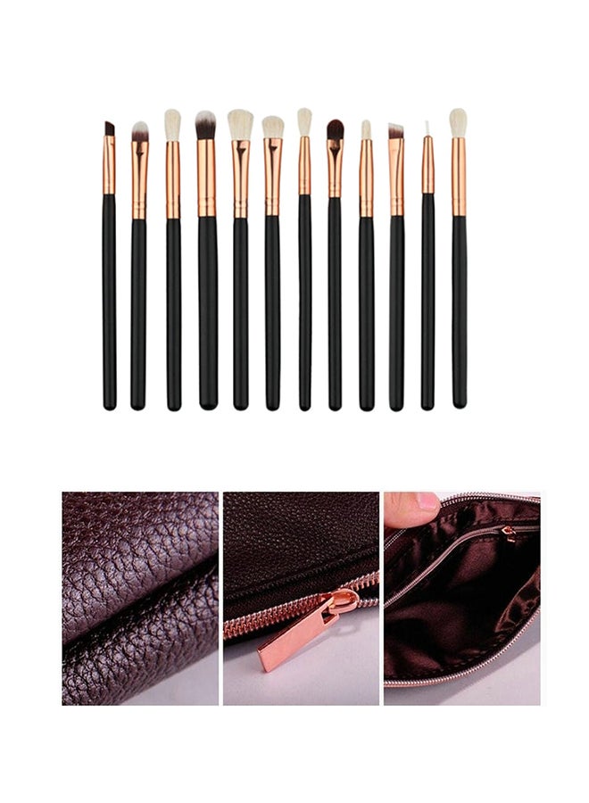 18-Piece Eye Makeup Brush And Collagen Eye Mask Set With Bag Multicolour - Image 2