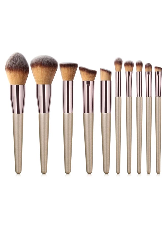 10-Piece Makeup Brush Set Multicolour - Image 1