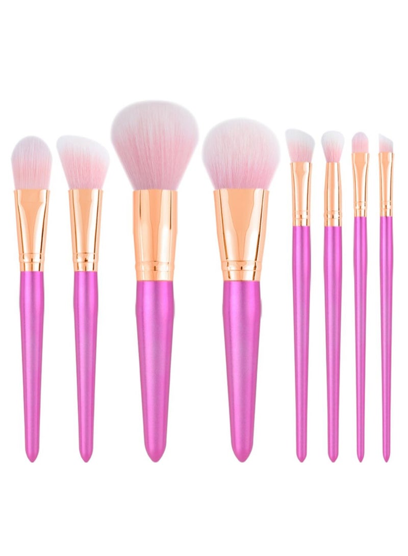 JAF 8-Piece Makeup Brush Set Pink/Gold - Image 1