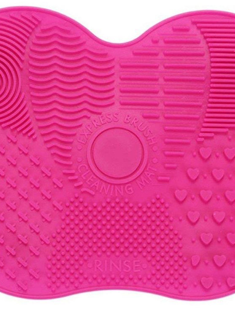 Makeup Brush Cleaning Pad With Suction Cup Pink - Image 2
