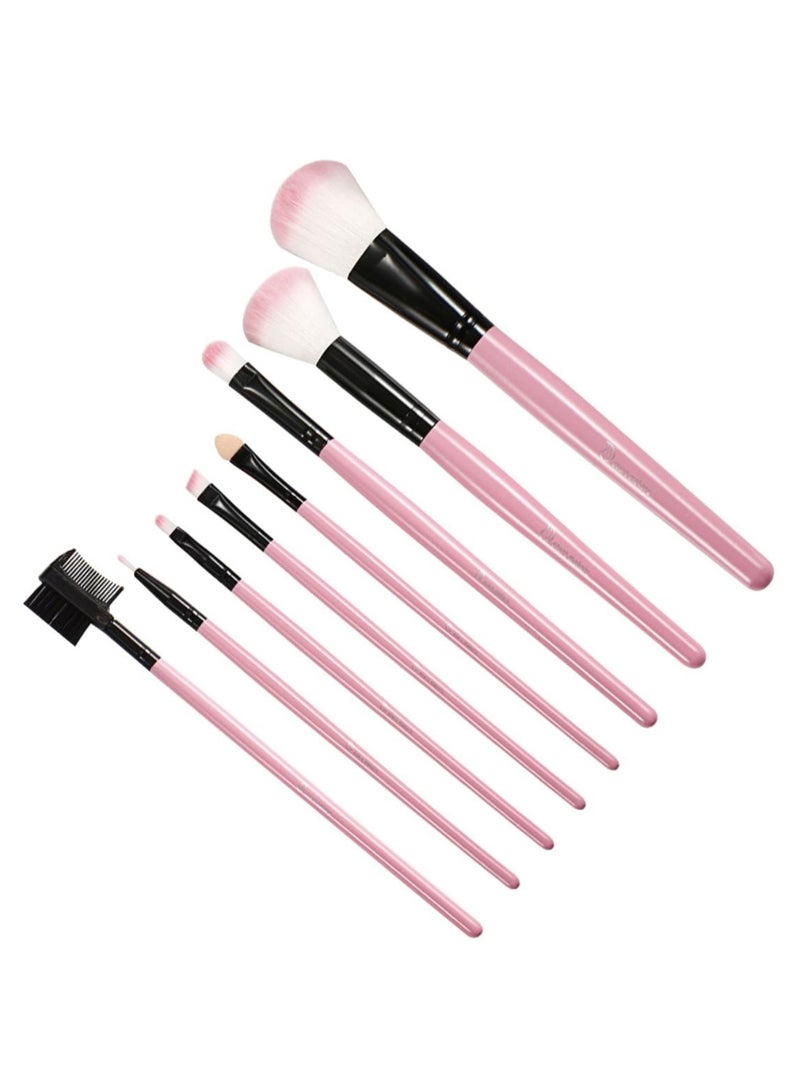 start makers 8-Piece Makeup Brush Set Pink/Black/White - Image 2