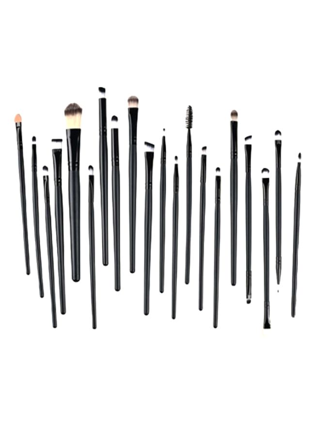 20-Piece Multi-Function Makeup Brush Set Black/White - Image 2