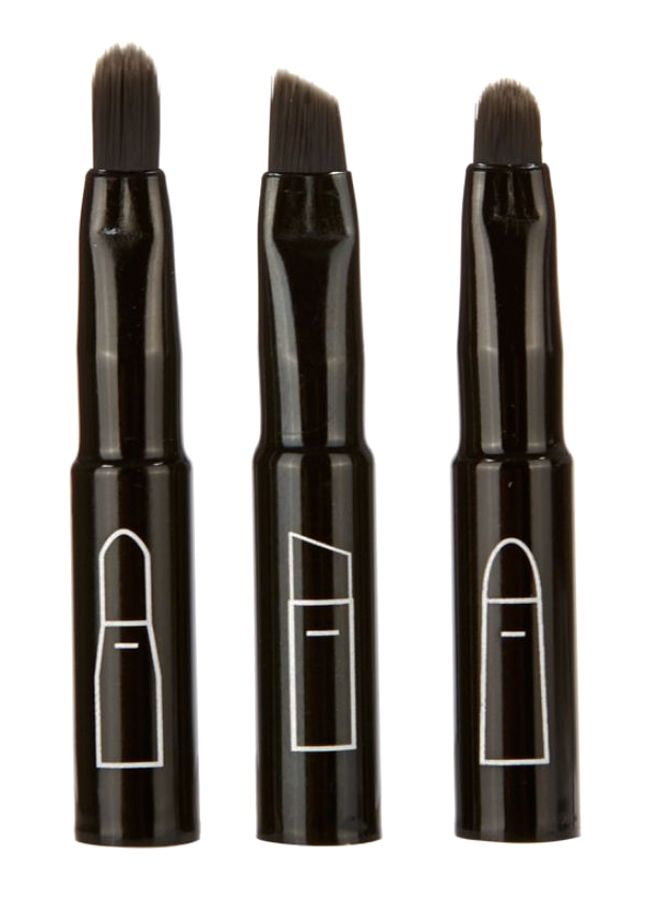 Generic 4-Piece Short Split Multi Function Makeup Brush Set Black  - Image 2