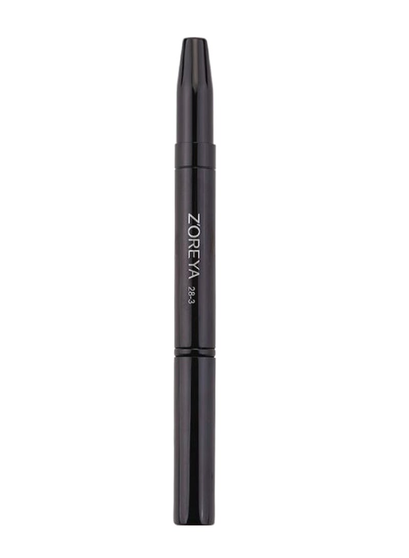 Z'OREYA Portable Telescopic Double-End Lip Brush Pen Black - Image 2